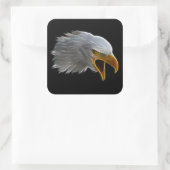Sticker Carré Cris American Bald Eagle Head (Sac)