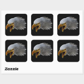 Sticker Carré Cris American Bald Eagle Head (Feuille)