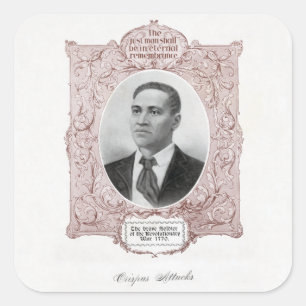 Sticker Carré Crispus Attucks : Martyr de la révolution américai