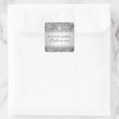 Sticker Carré Cristal Pearl Snowflake Silver Mariage d'hiver (Sac)