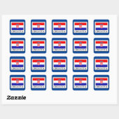Sticker Carré Croatie (Feuille)