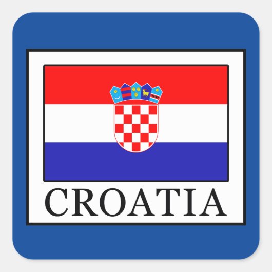 Sticker Carré Croatie (Devant)