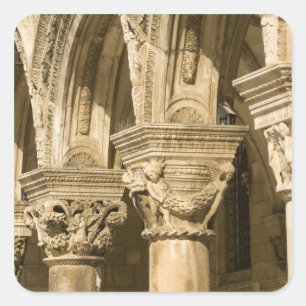Sticker Carré Croatie, Dalmatie, Dubrovnik. Arches en pierre et