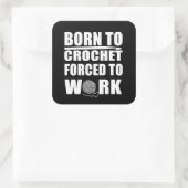 Sticker Carré crochet drôle de crochet citation cadeau (Sac)