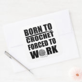 Sticker Carré crocheters cadeau drôle crochet devis (Enveloppe)