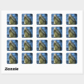 Sticker Carré Crocodile Dents Eau (Feuille)