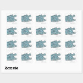 Sticker Carré Crocodile du sourire (Feuille)