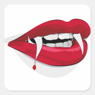 Sticker Carré Crocs de Vampire