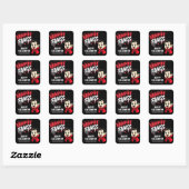 Sticker Carré Crocs de Vampire Halloween (Feuille)