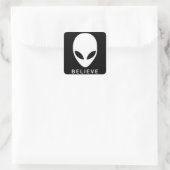 Sticker Carré Croire Alien (Sac)