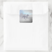 Sticker Carré Croire en Unicorns Whimsical Art (Sac)