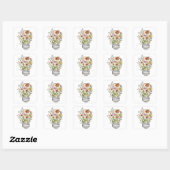 Sticker Carré Croire positif Fleur sauvage Inspiration (Feuille)