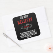 Sticker Carré Crois-Tu ? Jean 3:36 Verse de la Bible (Enveloppe)