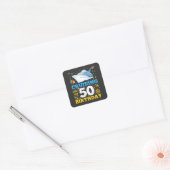Sticker Carré Croisière Dans Mon 50 Anniversaire (Enveloppe)
