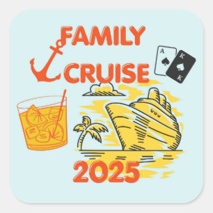 Sticker Carré Croisière en famille 2025