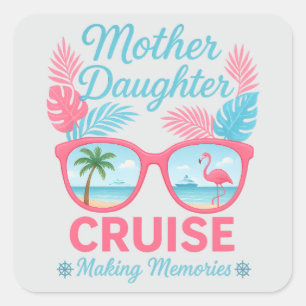 Sticker Carré Croisière mère-fille pour créer des souvenirs