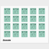 Sticker Carré Croissance - Conception ASL (Feuille)
