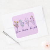 Sticker Carré Croissance des pensées positives Fleur sauvage Flo (Enveloppe)