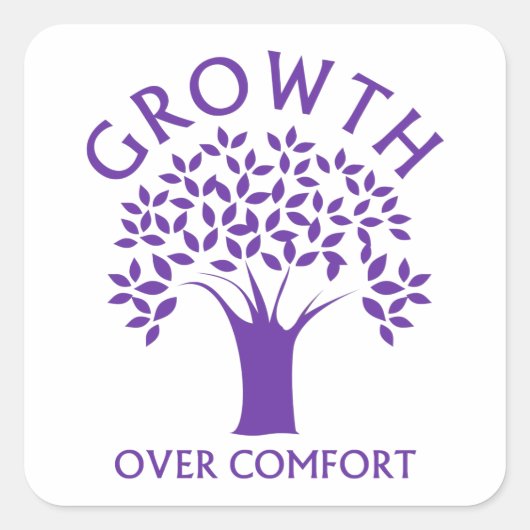 Sticker Carré Croissance sur le confort (Devant)