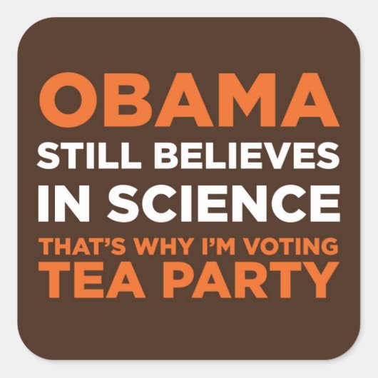 Sticker Carré Croit la science (Devant)