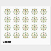 Sticker Carré Croix chrétienne bleue (Feuille)