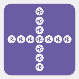 Sticker Carré Croix d'Antahkarana - Homme Antahkarana