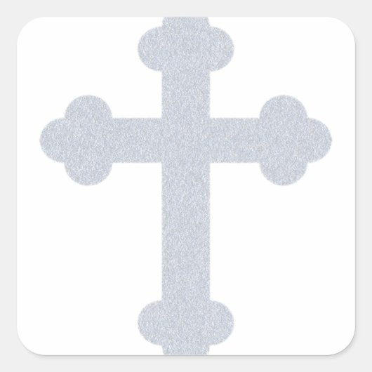 Sticker Carré Croix d'argent (Devant)