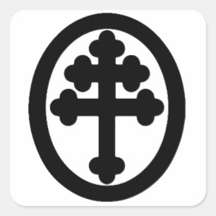 Sticker Carré Croix de Lorraine