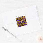 Sticker Carré Croix de Rayons Violets (Enveloppe)