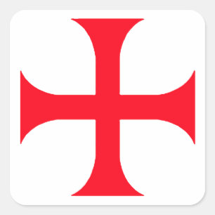 Sticker Carré Croix-Rouge de Templar