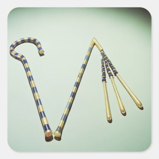 Sticker Carré Crook et échec, de la Tombe de Toutankhamon (Devant)