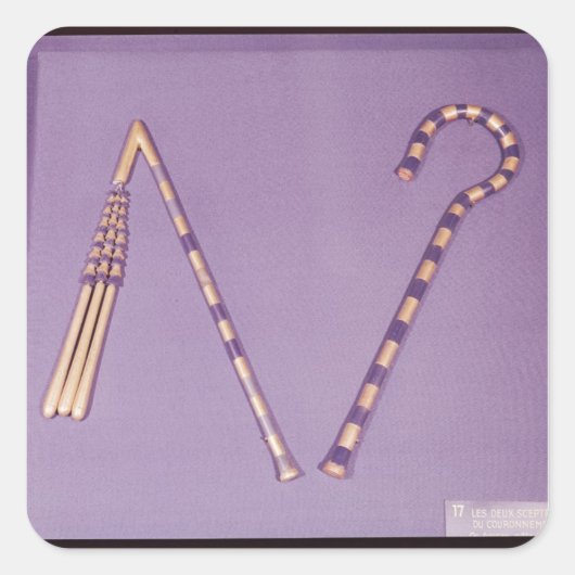 Sticker Carré Crook et échec, de la Tombe de Toutankhamon (Devant)