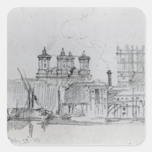 Sticker Carré Croquis de Westminster, 1860