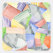 Sticker Carré Crosshatch Quilt I (Devant)