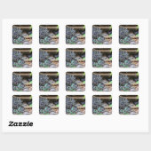 Sticker Carré Crotale dans la nature (Feuille)
