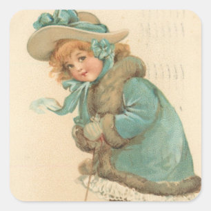 Sticker Carré Cru vous souhaitant un Joyeux Noël