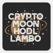 Sticker Carré Crypto Moon (Devant)