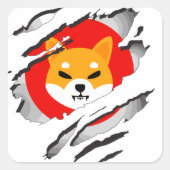 Sticker Carré Crypto SHIBA INU - SHIBA INU Crypto SHIB (Devant)