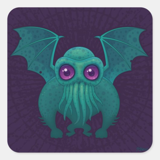 Sticker Carré Cthulhu (Devant)