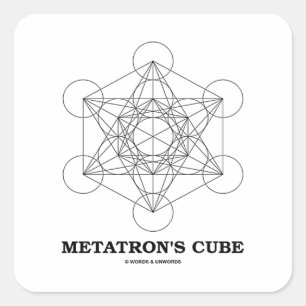 Sticker Carré Cube de Metatron (Géométrie Sacrée)