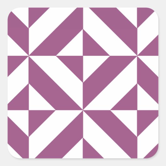Sticker Carré Cube Déco géométrique violet chaud (Devant)