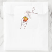 Sticker Carré cueillir une pomme (Sac)