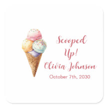 Cuillères de glace mignonnes Shower de mariage pas