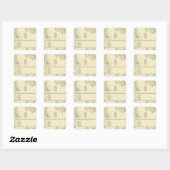 Sticker Carré Cuir (Feuille)