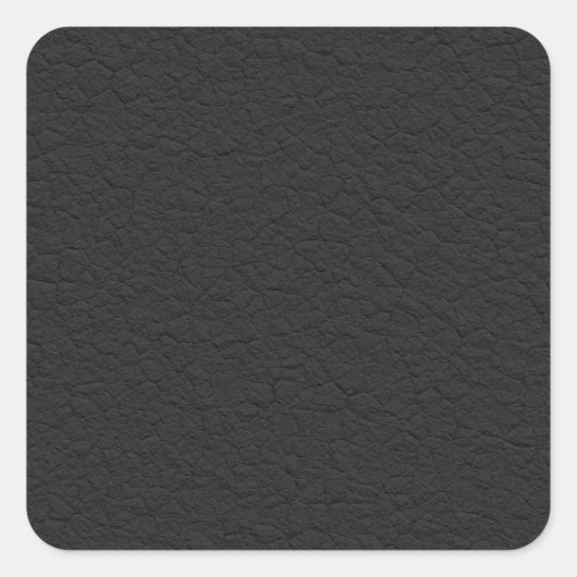 Sticker Carré Cuir noir texturé (Devant)