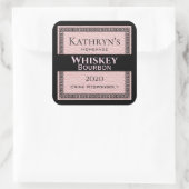 Sticker Carré Cuir rose personnalisé (Sac)