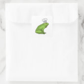 Sticker Carré Cuire la grenouille avec casquette (Sac)