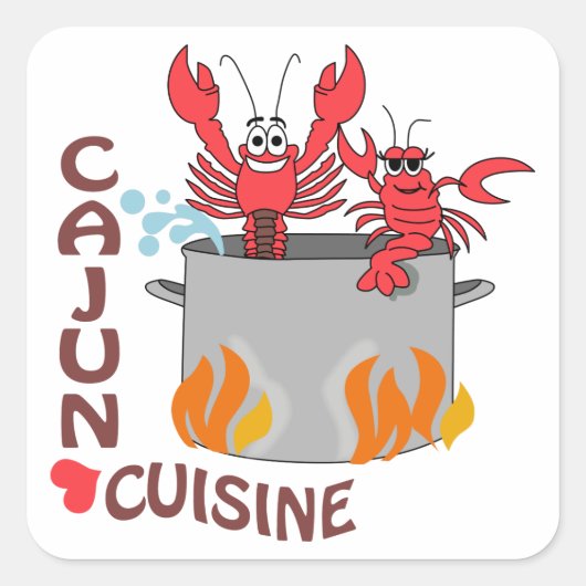 Sticker Carré Cuisine cajun (Devant)