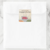Sticker Carré Cuisine chic Shabby arômes vapeur sauce pot (Sac)
