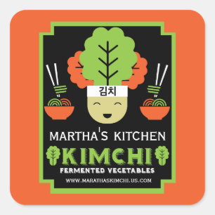 Sticker Carré Cuisine Kimchi Faite Maison